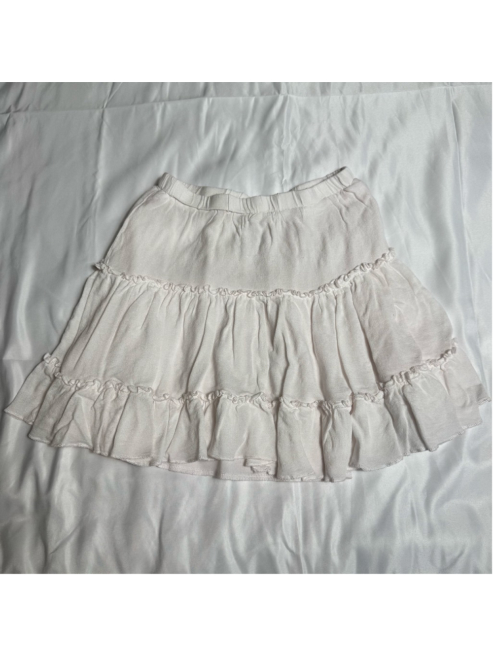Women's Polly Light Pink Tiered Ruffle Mini Skirt Juniors 9